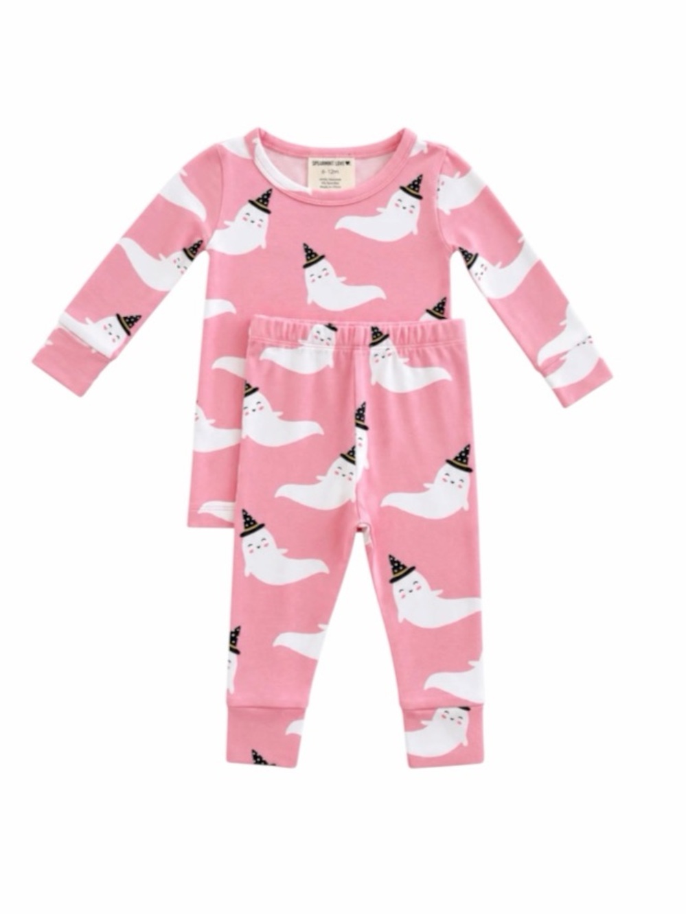 NWT SpearamintLove Pink Ghost 2 piece Set size 6-12 months - Halloween
